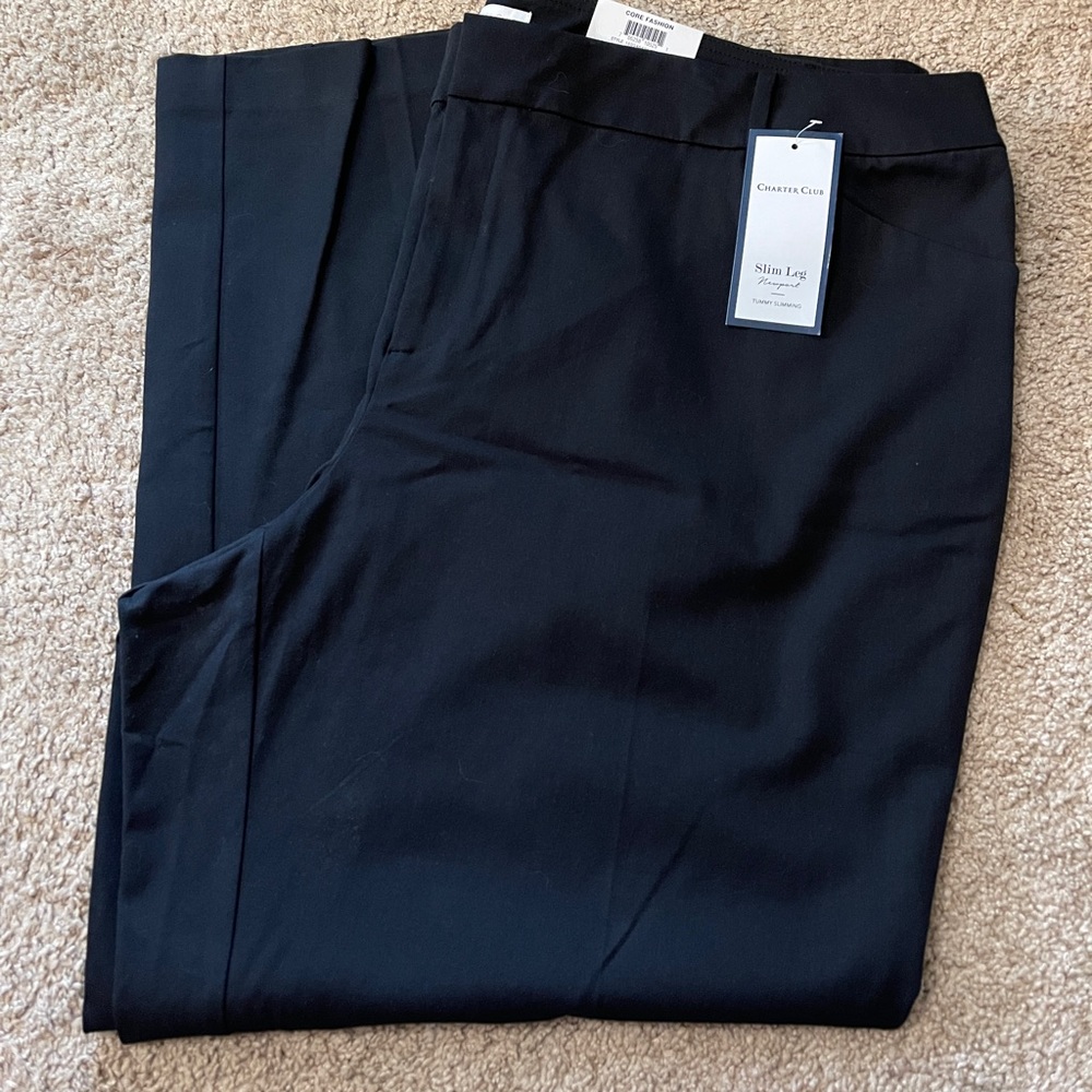 Size 24W Charter Club Plus size Black dress pants